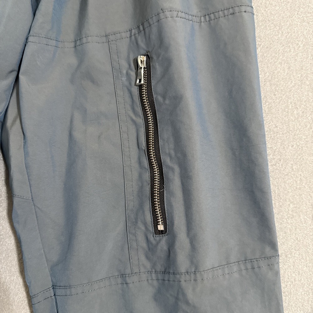 Vintage Pants Mens Large Cargo Combat Nylon IRIDESCENT Zip Pockets Y2K Rave - Picture 7 of 16